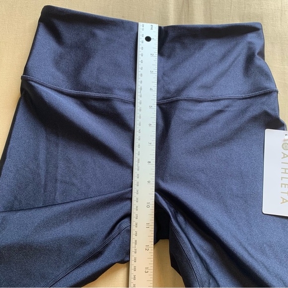 NWT Athleta Elation Sheen Tight Legging Stretch Navy Blue Womens S Tall MSRP $99 - Picture 10 of 12